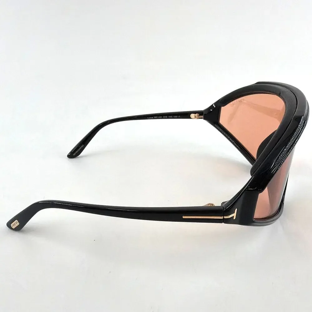 Tom Ford Black Amber Lorna FT 1121 01E Ski Shield Sunglasses